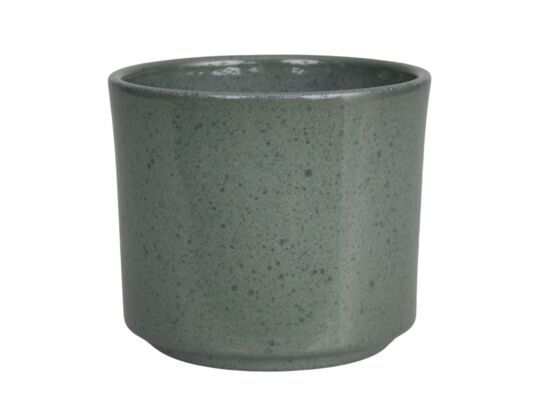 Osłonka cylinder 14 cm kamienny zielony