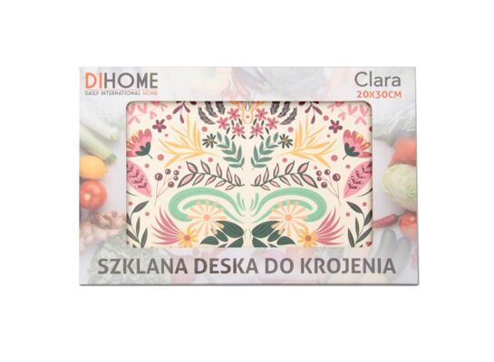 Deska do krojenia szklana 20 x 30 cm Clara wielokolorowy