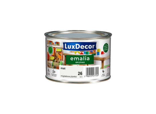 Emalia akrylowa Migdałowa Pianka 0,4 l mat LuxDecor
