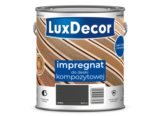 Impregnat do deski kompozytowej szary 2,2 l Luxdecor