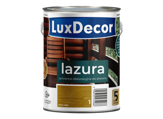 Lazura ochronno-dekoracyjna 5 lat ochrony złoty dąb 2,2 l Luxdecor