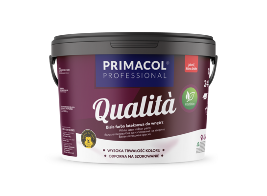 Farba lateksowa Qualita 9 l biały Primacol Professional
