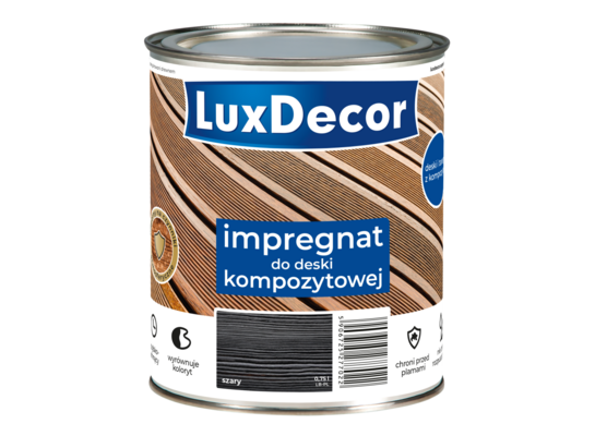 Impregnat do deski kompozytowej szary 0,7 l Luxdecor