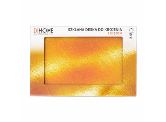Deska do krojenia szklana 20 x 30 cm Clara złoty