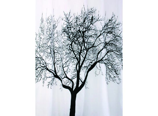 Zasłonka txt tree czarna