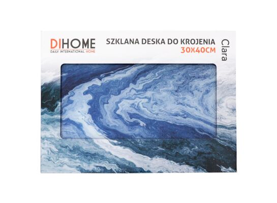 Deska do krojenia szklana 30 x 40 cm Clara morski wielokolorowy