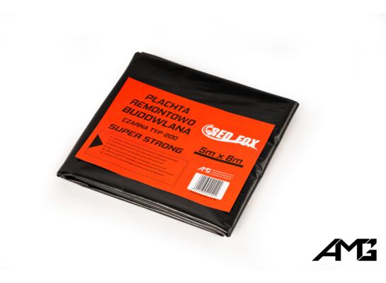 Płachta remontowo-budowlana 5 x 6 m czarna