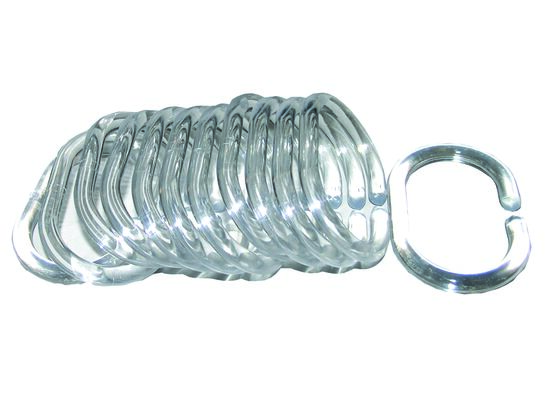 Kółka do zasłonek bezbarwne komplet