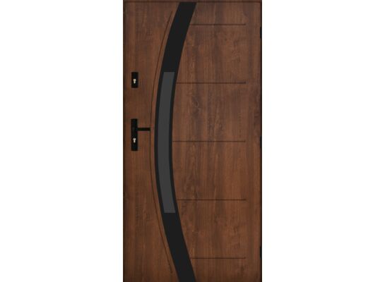 Drzwi zewnętrzne nyks orzech 80L lewe