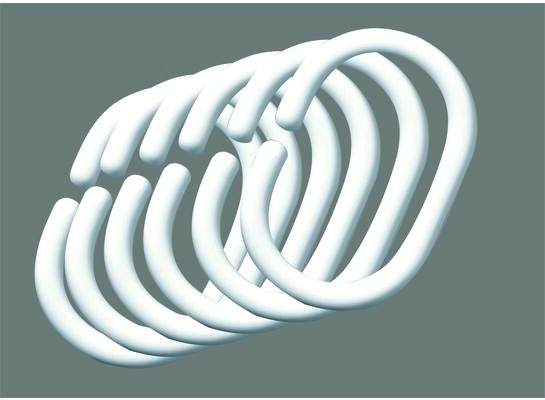 Kółka do zasłonek białe komplet