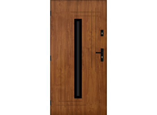 Drzwi zewnętrzne borneo złoty dąb 80 lewe