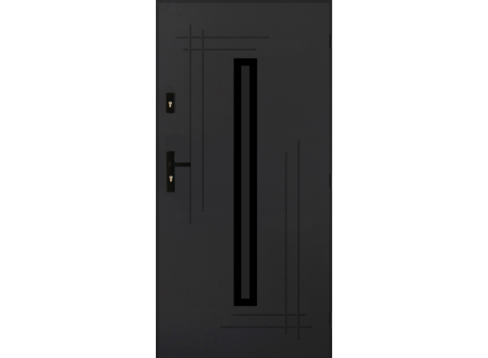 Drzwi zewnętrzne borneo antracyt 80 prawe