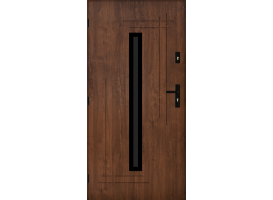 Drzwi zewnętrzne borneo orzech 90 lewe