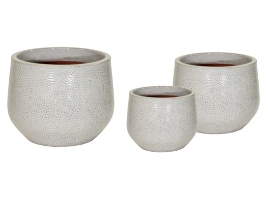 Donica mrozoodporna Portly Cld Dimple Beige S3 32 x 25,5 cm beżowy