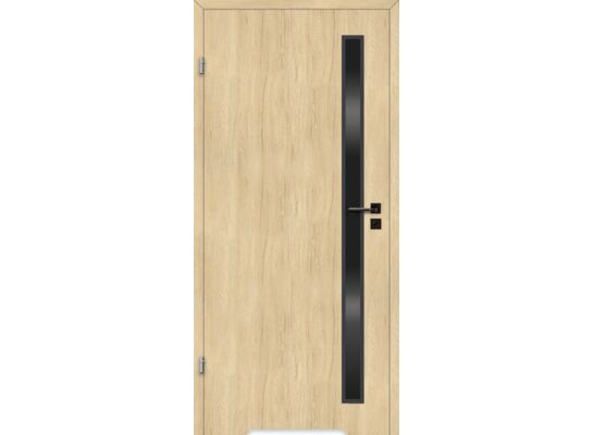 Drzwi wewnętrzne 80L pokojowe dąb amber lakierowane vega + pw podcięcie lewe