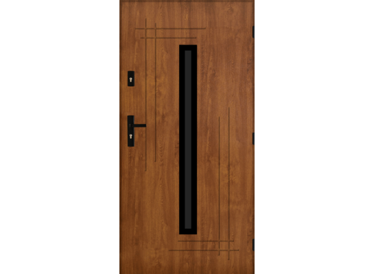 Drzwi zewnętrzne borneo złoty dąb 80 prawe