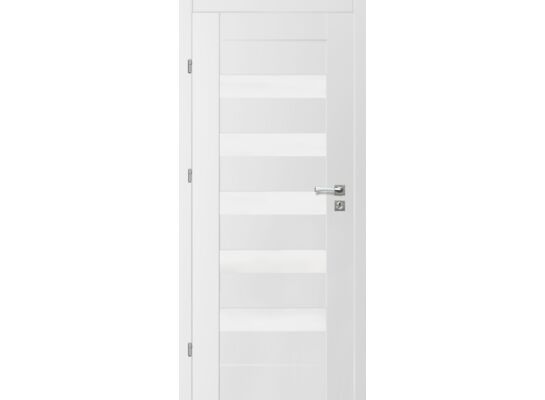 Skrzydło drzwiowe 70L 5/5 biały bergamo 10 lewe