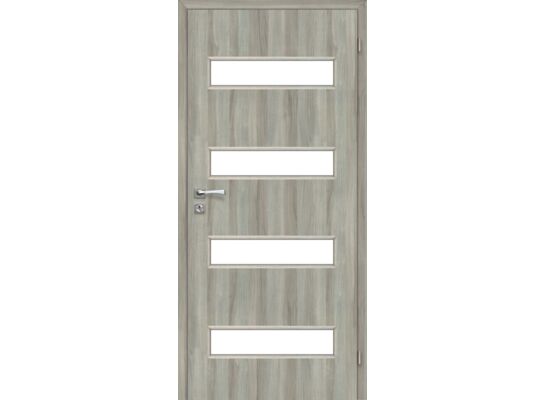 Drzwi wewnętrzne 70P 4/4 pokojowe dąb skandynawski lakierowane milano 2 zawiasy prawe