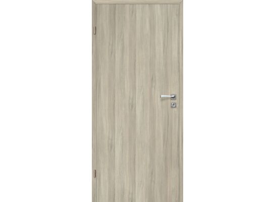 Skrzydło drzwiowe 80L pełne gładkie dąb skandynawski lakierowane 2 zawiasy lewe