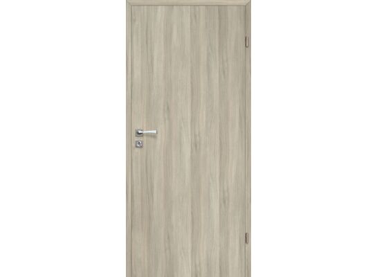 Skrzydło drzwiowe 80P pełne gładkie dąb skandynawski lakierowane 2 zawiasy prawe