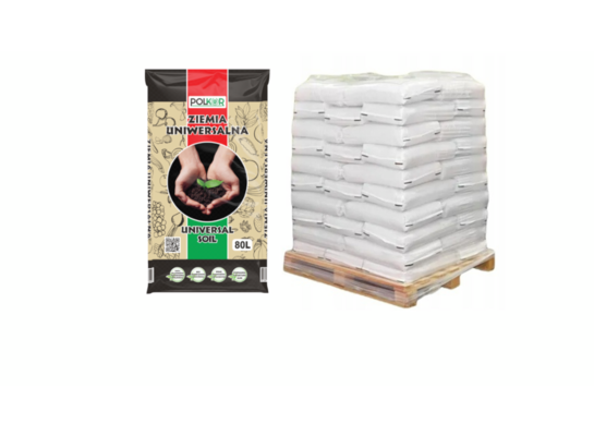 Ziemia uniwersalna 80 l paleta 33 sztuki Polkor