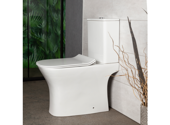 WC kompakt z deską duroplast bezkołnierzowy Kerra Kamet