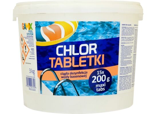 Chlor tabletki duże 200 g/3 kg GAMIX