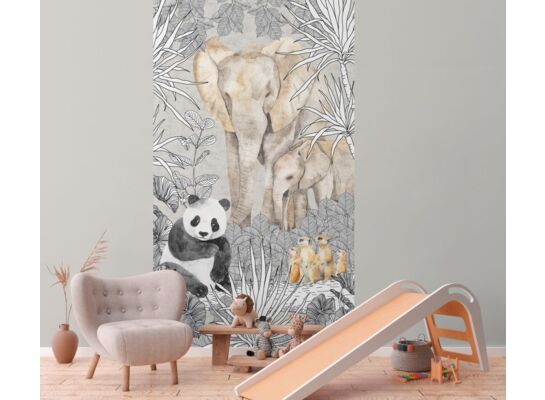 Mural druk cyfrowy winylowy na flizelinie dziecięcy zwierzęta