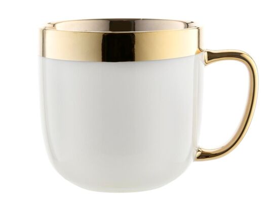 Kubek Berlotti 530 ml biały-złoty