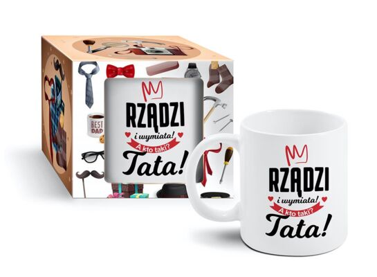 Kubek Boss "Rządzi i wymiata" 300 ml biały