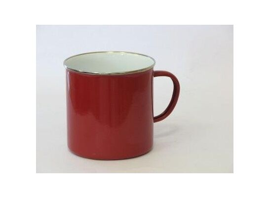 Kubek emaliowany 1,1 l biało-kremowy