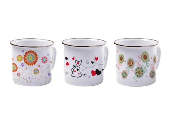 Kubek emaliowany 1,1 l mix kolorów