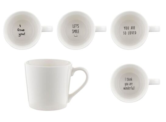 Kubek Gold heart z napisem w środku 400 ml mix kolorów