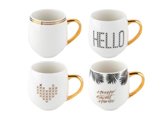 Kubek prezentowy Gold 400 ml ze złotym uchem mix kolorów