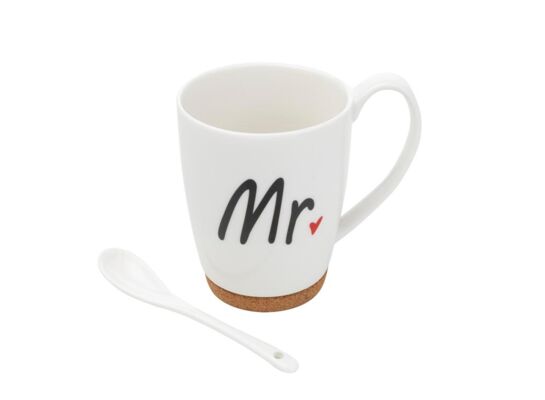 Kubek na korkowej podstawce MR 320 ml biały