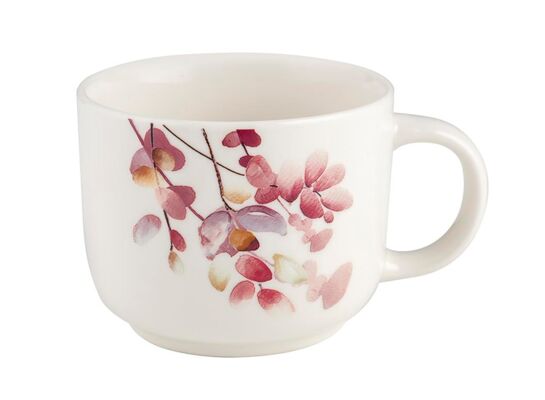 Kubek Japandi 370 ml kwiaty biały