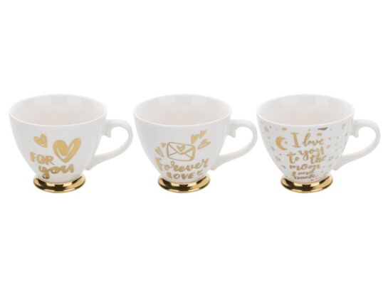 Kubek Moon and Stars 380 ml biało-złoty