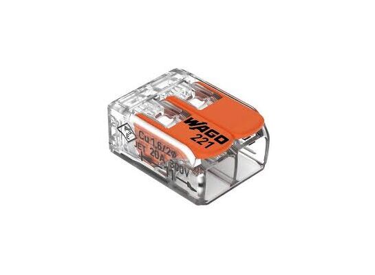 Złączka WAGO max 4 mm2 z dźwigniami 2 krotna 5 sztuk