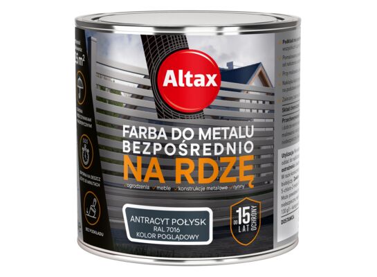Farba do metalu 250 ml antracyt połysk Altax