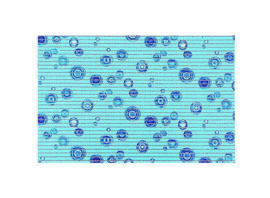 Mata piankowa water 45 x 70 cm niebieska