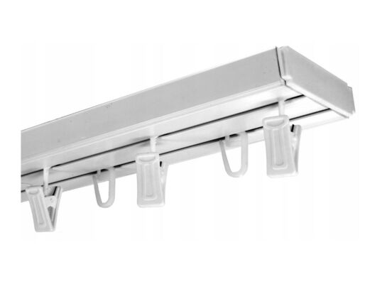 Szyna PCV dwutorowa 210 cm komplet biały