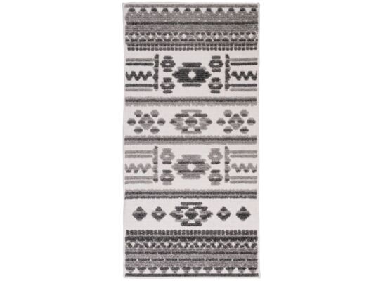 Dywan Nepal 80 x 153 cm aztecki szary