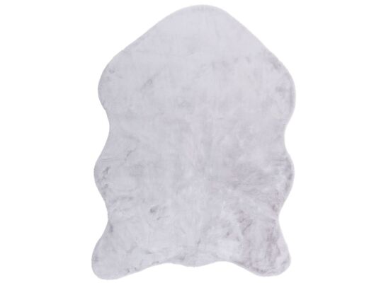 Dywan sztuczna skóra Rabbit puszysty 60 x 90 cm szary