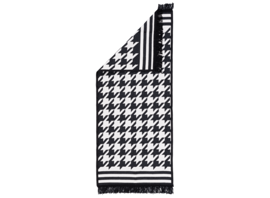 Dywan Kilim Soft 60 x 130 cm pepitka czarno-biały