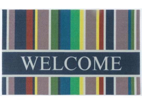 Wycieraczka Sphinx print 48 x 78 cm Welcome paski wielokolorowy