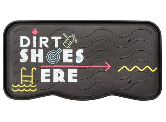 Ociekacz na buty z nadrukiem Shoes Here! Boot Tray 38 x 75 cm wielokolorowy