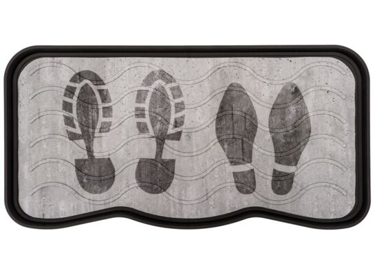 Ociekacz na buty z nadrukiem Footprint 38 x 75 cm szary
