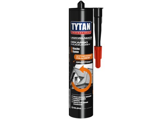 Uszczelniacz dekarski kauczukowy 280 ml grafitowy TYTAN PROFESSIONAL