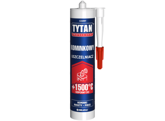 Uszczelniacz kominkowy 1500°C 280 ml czarny TYTAN PROFESSIONAL