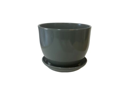 Doniczka Classic z podstawkiem 13,5 cm kamień szary